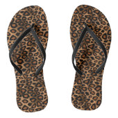Brown Leopard Print Teenslippers (Voetbed)