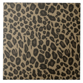 Brown Leopard Print Tegeltje