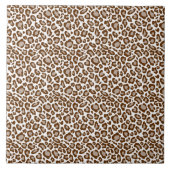 Brown Leopard Print Tegeltje (Voorkant)