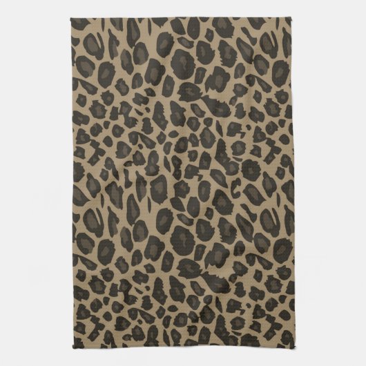 Brown Leopard Print Theedoek (Verticaal)