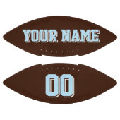 BROWN LIGHT BLUE AND WHITE Custom Football (Panelen)