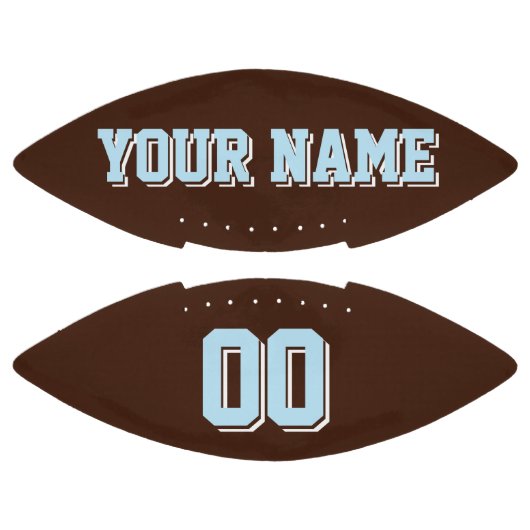 BROWN LIGHT BLUE AND WHITE Custom Football (Panelen)