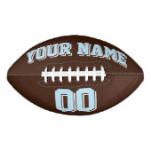 BROWN LIGHT BLUE AND WHITE Custom Football (Voorkant)