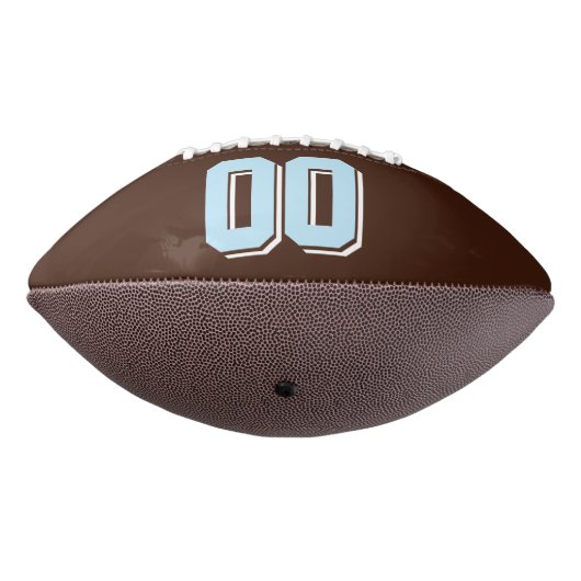 BROWN LIGHT BLUE AND WHITE Custom Football (Gedraaid 270)