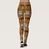 Brown Lion Head Print Leggings (Achterkant)