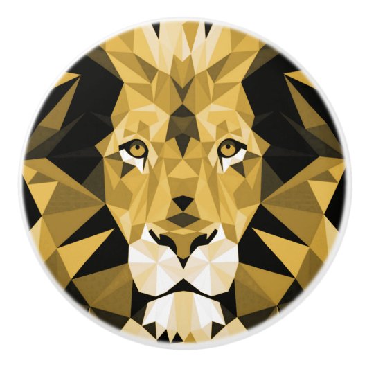 Brown Lion Keramische Knop (Voorkant)