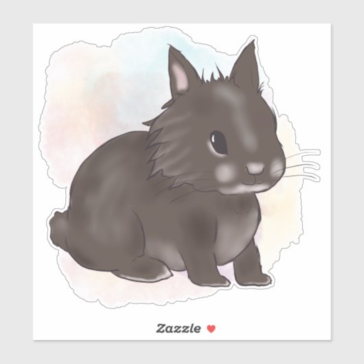 Brown lionhead watercolor  sticker (Vel)