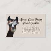 Brown Llama Knitting  Visitekaartje (Voorkant)