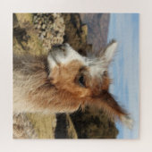 Brown Llama Sluiten gezichtsprofiel - Cusco Peru Legpuzzel (Horizontaal)