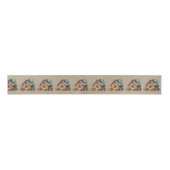 Brown Log House Christmas Scene Grosgrain Lint (Voorkant)