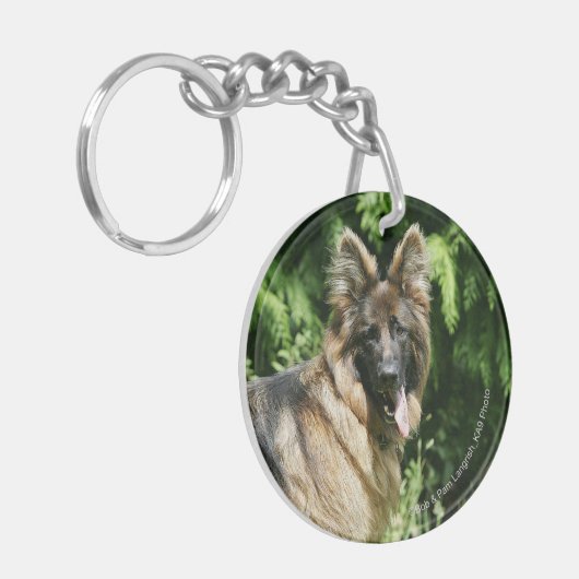 Brown Long Hazard German Shepherd 1 Sleutelhanger (Voorkant Links)