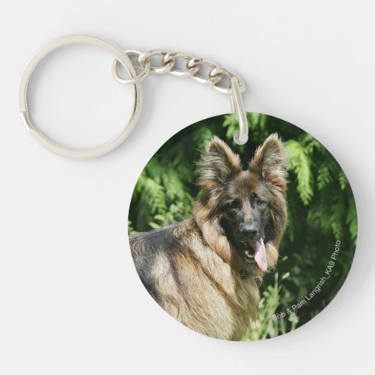 Brown Long Hazard German Shepherd 1 Sleutelhanger (Voorkant)