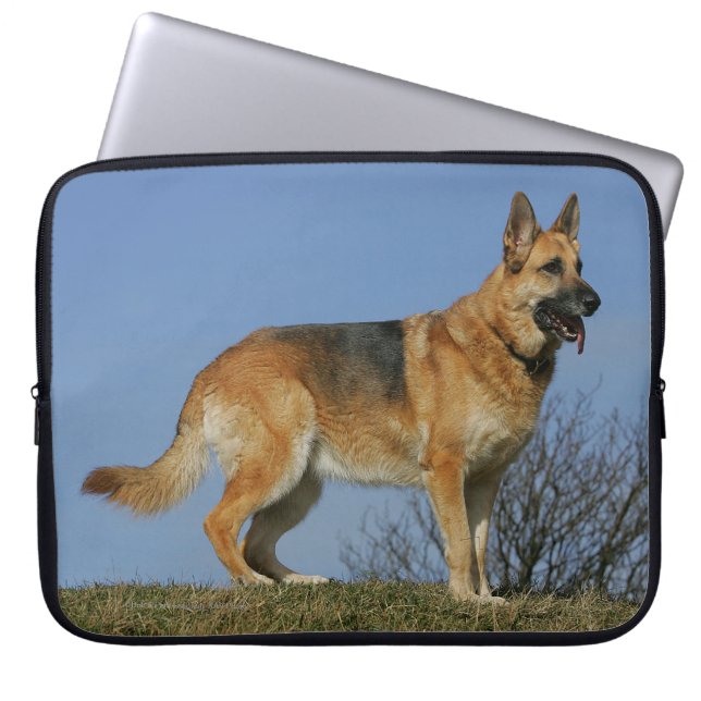 Brown Long Hazard German Shepherd 2 Laptop Sleeve (Voorkant)