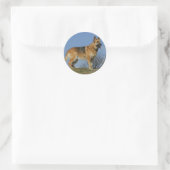 Brown Long Hazard German Shepherd 2 Ronde Sticker (Tas)