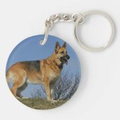 Brown Long Hazard German Shepherd 2 Sleutelhanger (Achterkant)