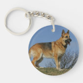 Brown Long Hazard German Shepherd 2 Sleutelhanger (Voorkant)