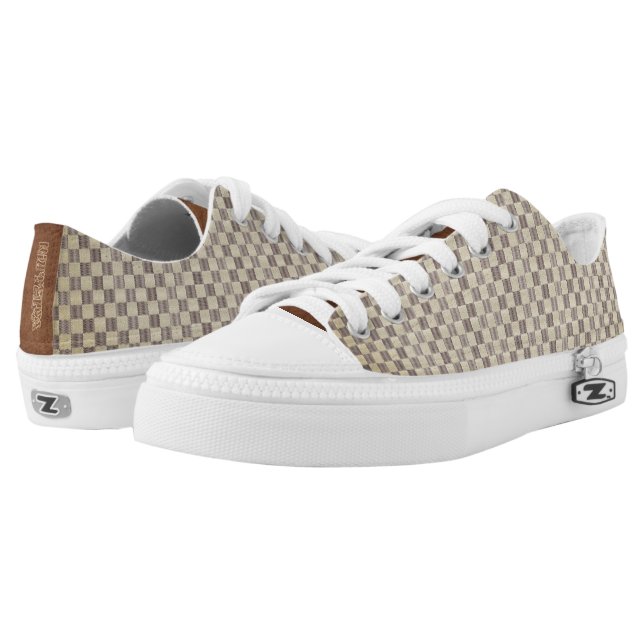 Brown Louis Vuitton-stijl Low Top Shoes (Paar)