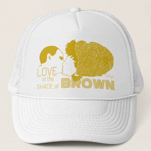 BROWN LOVE IN GOLD TRUCKER PET (Voorkant)