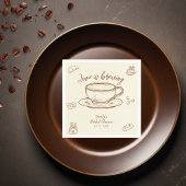 Brown Love is Brewing Coffee Vrijgezellenfeest Servet