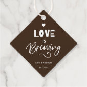 Brown Love is Brewing Wedding Bedankjes Labels (Voorkant)