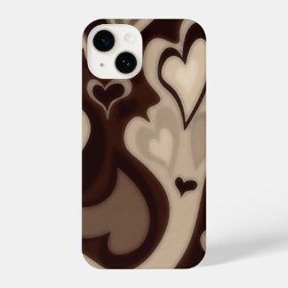 Brown love Phone case iPhone 14 Hoesje