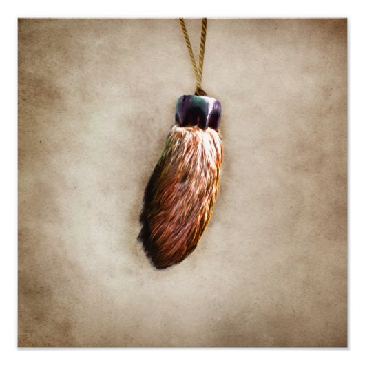 Brown Lucky Rabbit's Foot Foto Afdruk (Voorkant)