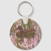 Brown Mallard Duck Natuur op maat Sleutelhanger (Achterkant)