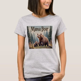 Brown Mama Beer Cubs Forest Moederdag T-shirt