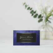 Brown Manager Blogger Champagne Gold Leather Navy Visitekaartje (Staand voorkant)