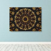 Brown Mandala Canvas Afdruk (Insitu (Houten vloer))