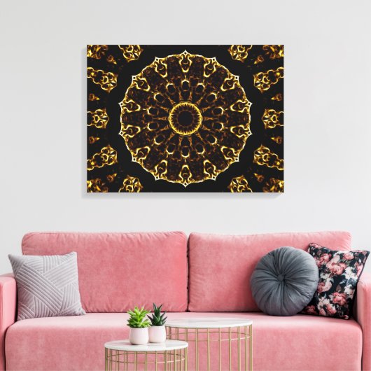 Brown Mandala Canvas Afdruk (Insitu (Woonkamer))
