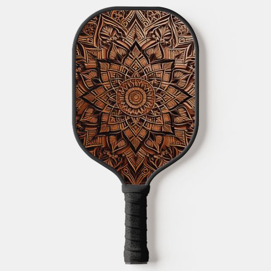Brown Mandala Pickleball Paddles (Voorkant)