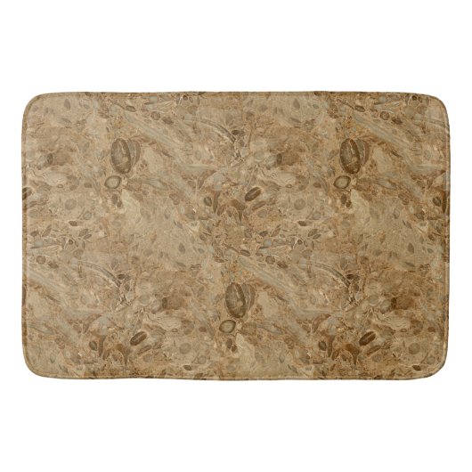 Brown Marble Fossil Kijk Badmat (Voorkant)