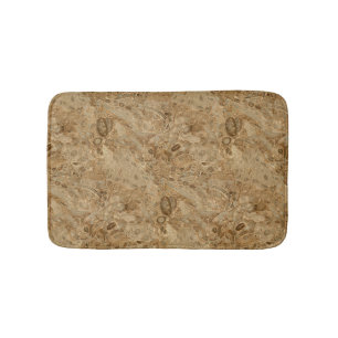 Brown Marble Fossil Kijk Badmat