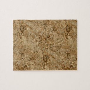 Brown Marble Fossil Kijk Legpuzzel