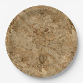 Brown Marble Fossil Kijk Papieren Bordje (Voorkant)