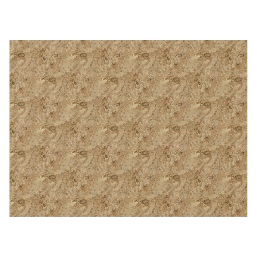 Brown Marble Fossil Kijk Tafelkleed (Voorkant (Horizontaal))