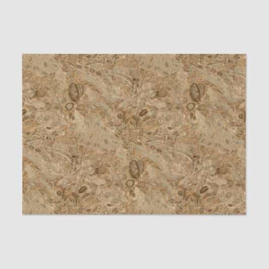 Brown Marble Fossil Kijk Tissuepapier (Voorkant)