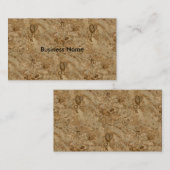 Brown Marble Fossil Kijk Visitekaartje (Voorkant / Achterkant)