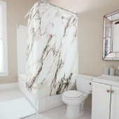 Brown Marble Kijk Shower Curtain Douchegordijn (In situ)