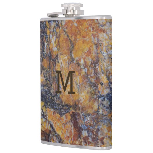 Brown Marble Stone Print Heupfles (Links)