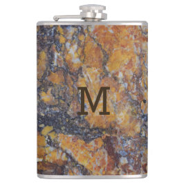 Brown Marble Stone Print Heupfles