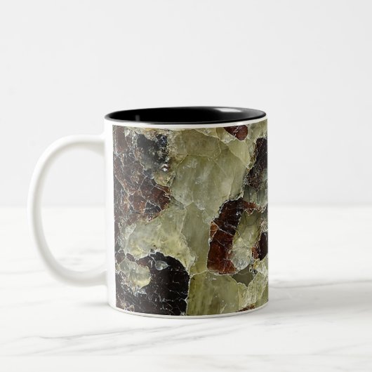 Brown Marbling Quartz Tweekleurige Koffiemok (Links)