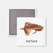 "Brown Matuka" Flyfish Art Magnet (Voorkant / Achterkant)