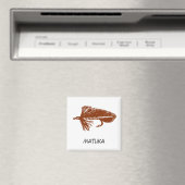 "Brown Matuka" Flyfish Art Magnet (Insitu (Vaatwasser))