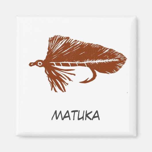 "Brown Matuka" Flyfish Art Magnet (Voorkant)