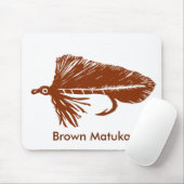 "Brown Matuka" Klassieke forel Fly Mousepad Muismat (Met muis)