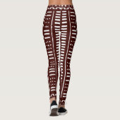 Brown Maxi Mudcloth Print Leggings (Achterkant)