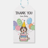 Brown Merle Cockapoo Cavapoo Verjaardagsfeestje Cadeaulabel (Voorkant)