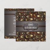 Brown Metal Feathers betekent 40ste verjaardagsfee Kaart (Voorkant / Achterkant)